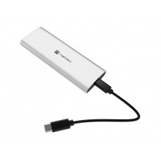 Natec Rhino m.2 NVME Lite External SSD Enclosure USB-C 3.2 Gen2 Steel White
